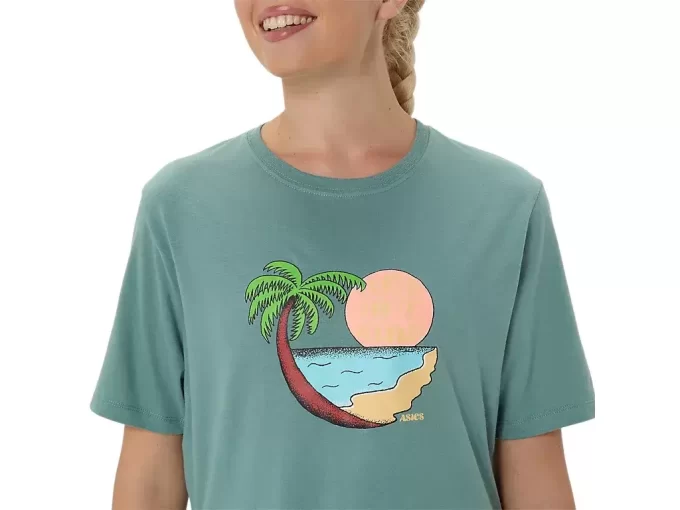 UNISEX ASICS PALM IN THE SUN KORTÆRMET T-SHIRT UNISEX ASICS PALM IN THE SUN KORTÆRMET T-SHIRT