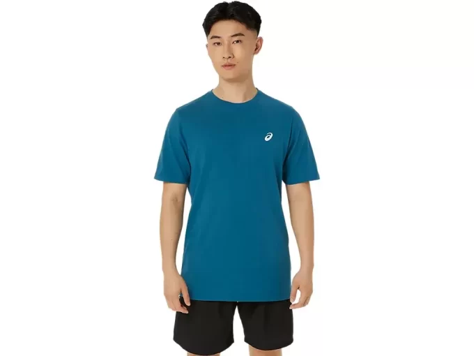 UNISEX ASICS T-SHIRT MED DAISY-PRINT PÅ BAGSIDEN OG KORTÆRMET UNISEX ASICS T-SHIRT MED DAISY-PRINT PÅ BAGSIDEN OG KORTÆRMET